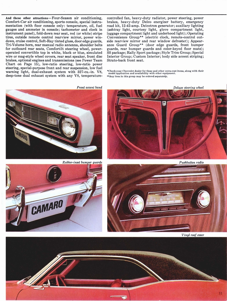 1968 Chev Camaro Brochure Page 11